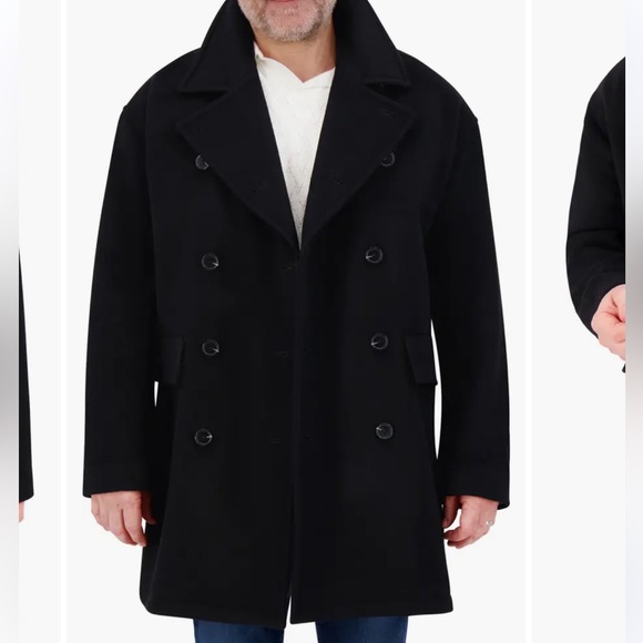 Hudson jeans NWT size S black double breasted wool peacoat sold at‎ Nordstrom - Picture 2 of 15